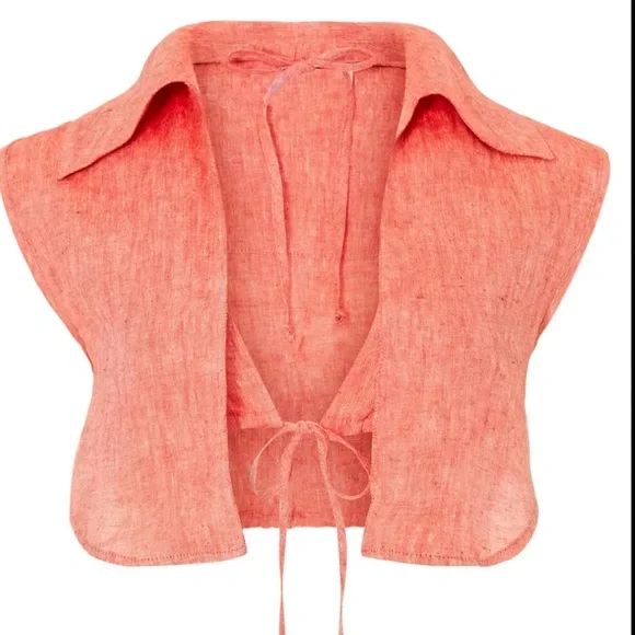 Matthew Bruch Linen Bikini Vest Top - Picture 4 of 7